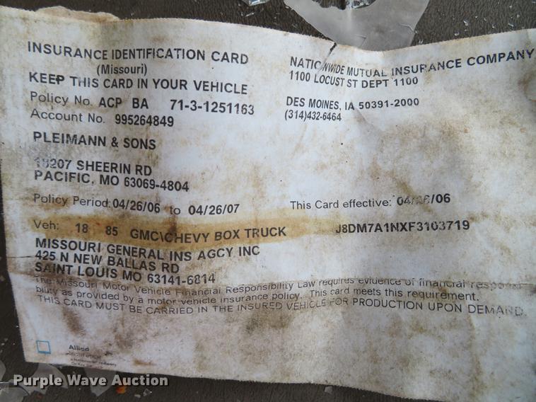 image for item DG3881 1985 GMC W7R042 flatbed truck