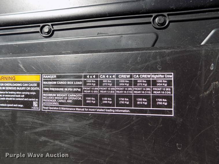 image for item DY9249 2017 Polaris Ranger Crew XP1000 utility vehicle