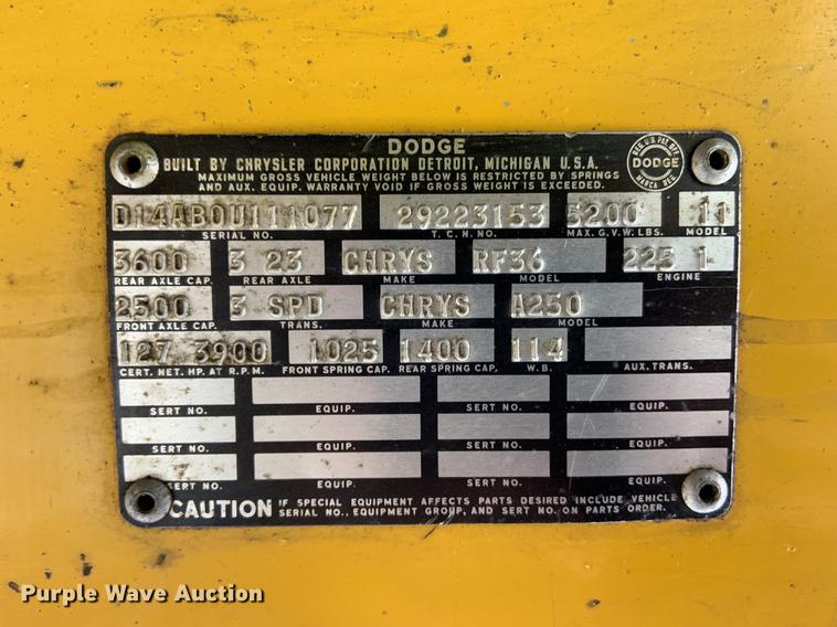 image for item DY9797 1970 Dodge D100 pickup truck