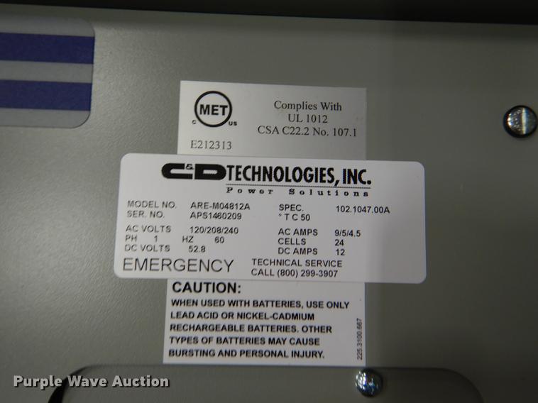 image for item EA9225 C&D Technologies battery charger