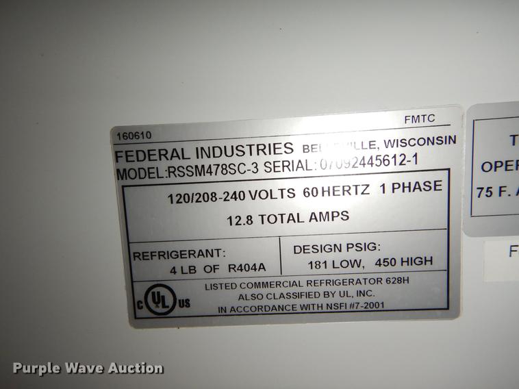 image for item EB9665 Federal Industries RSSM478SC-3 High Profile merchandiser