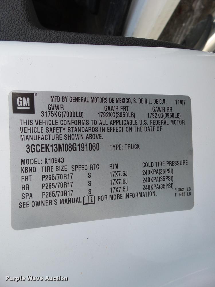 image for item EM9074 2008 Chevrolet Silverado 1500 Crew Cab pickup truck