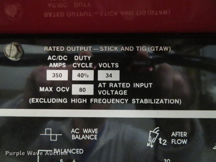 image for item EV9575 Lincoln Square Wave TIG-355 welder