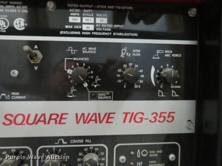 image for item EV9575 Lincoln Square Wave TIG-355 welder