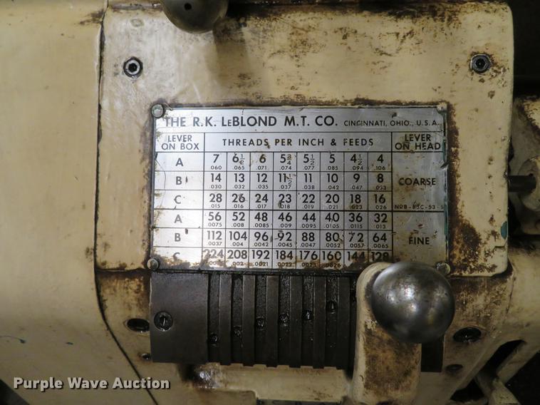 image for item EV9579 LeBlond Regal lathe