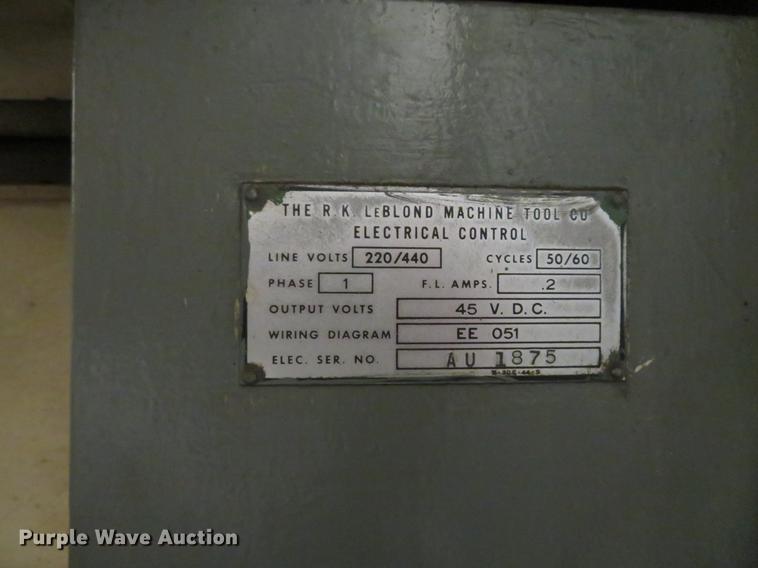 image for item EV9579 LeBlond Regal lathe