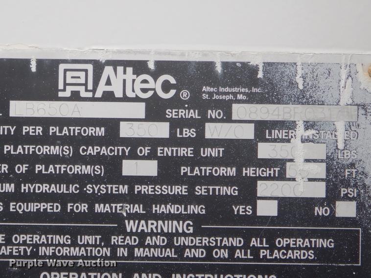 image for item FQ9543 1995 Ford F700 bucket truck