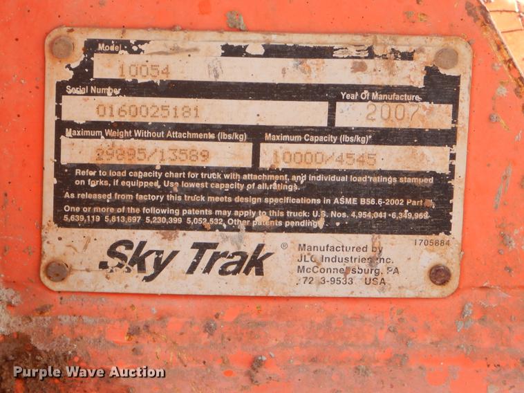 image for item FQ9564 2006 Sky Trak 10054 telehandler