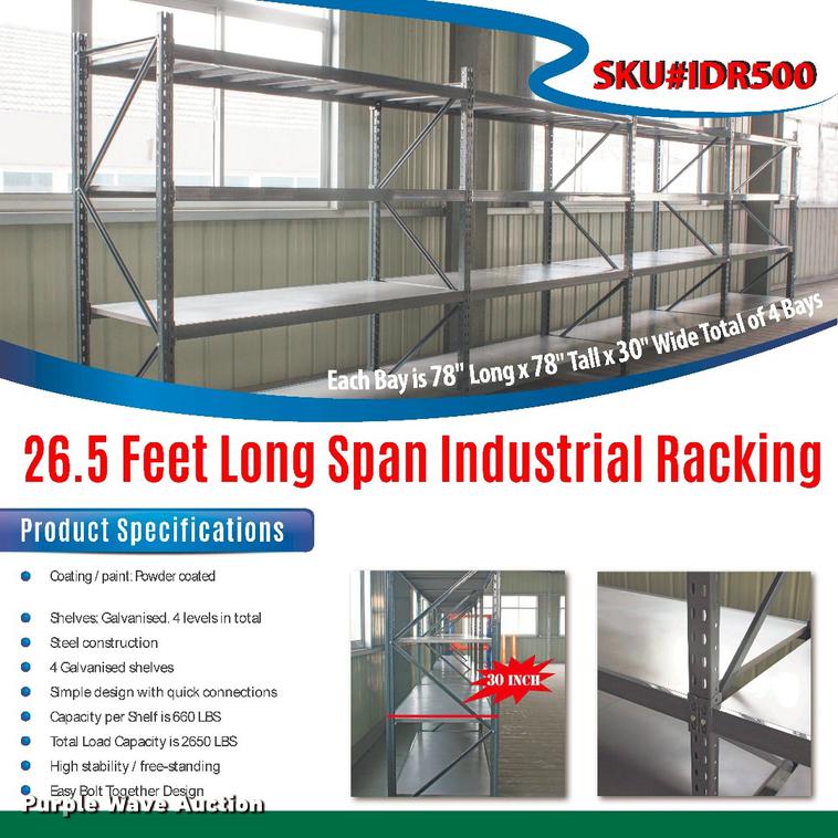image for item G1566 Wide body industrial racking