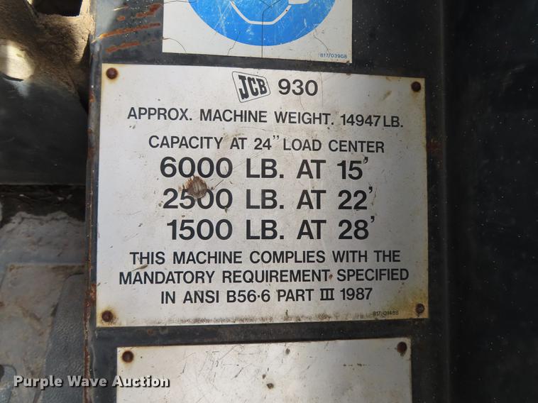 image for item L1494 1998 JCB 930 forklift