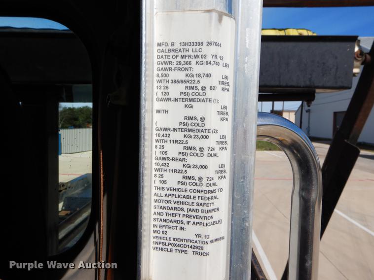 image for item DC0202 2012 Peterbilt 365 roll off truck