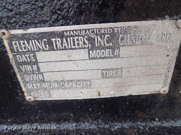 image for item DD3633 1990 Fleming equipment trailer