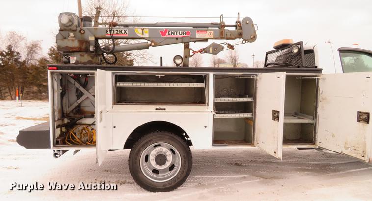 image for item DG3869 2008 Dodge Ram 5500HD utility truck with crane