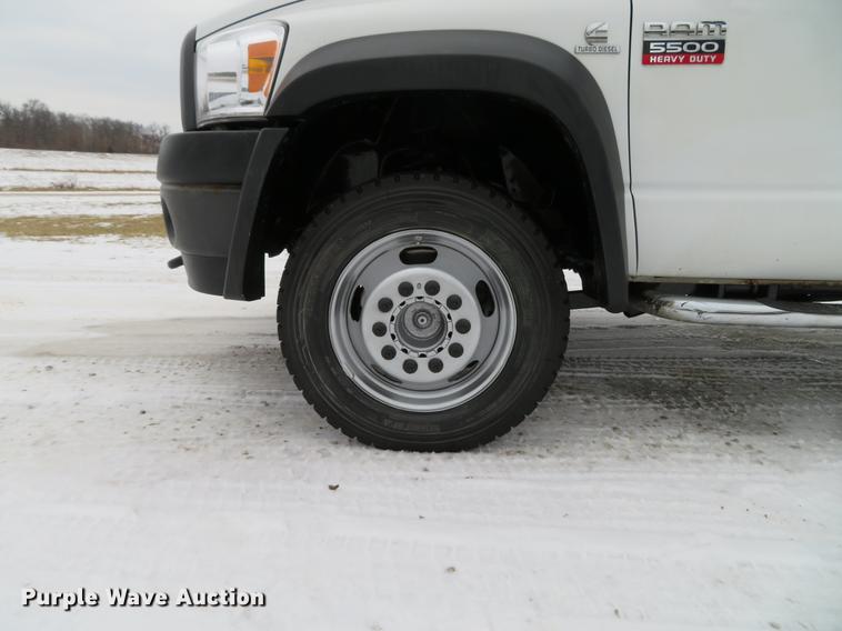 image for item DG3869 2008 Dodge Ram 5500HD utility truck with crane