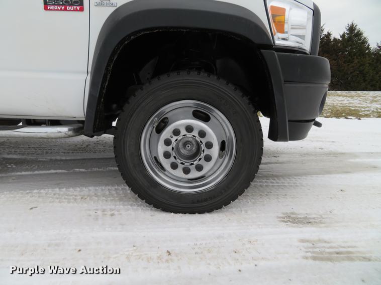 image for item DG3869 2008 Dodge Ram 5500HD utility truck with crane
