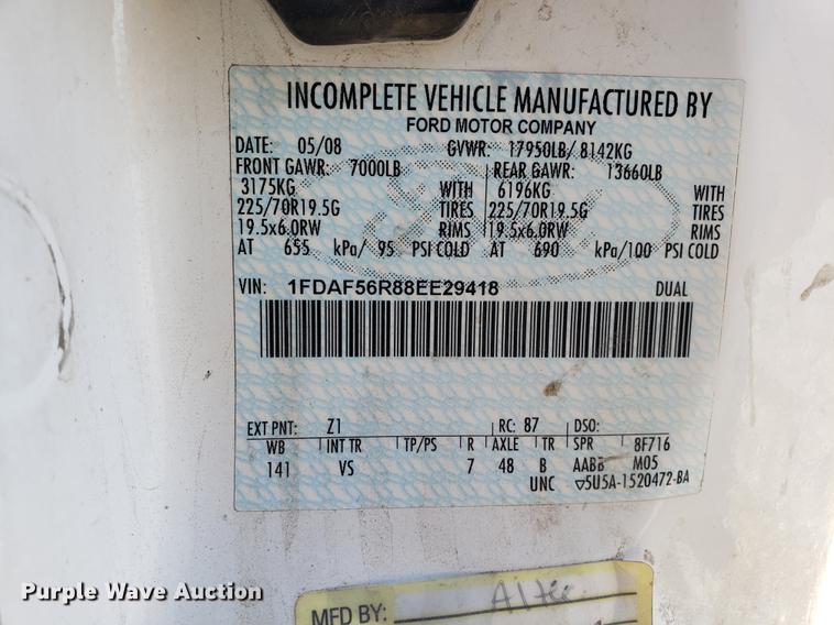 image for item EN9779 2008 Ford F550 Super Duty bucket truck