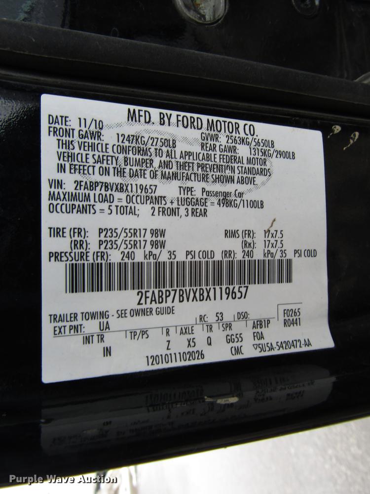 image for item DB6801 2011 Ford Crown Victoria Police Interceptor