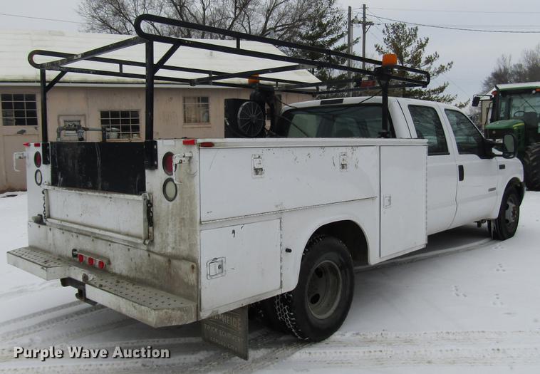 image for item DB6835 2004 Ford F350 Super Duty Crew Cab utility bed pickup truck
