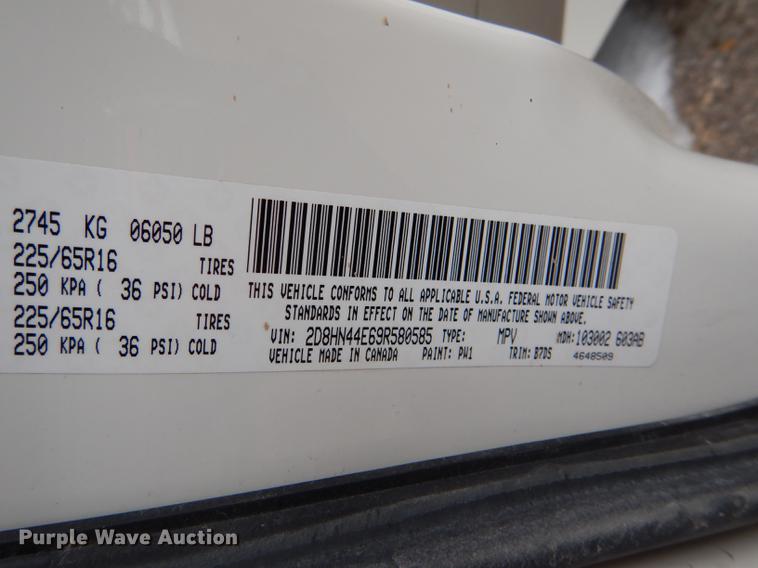 image for item DE0086 2009 Dodge Grand Caravan SE handicap accessible van