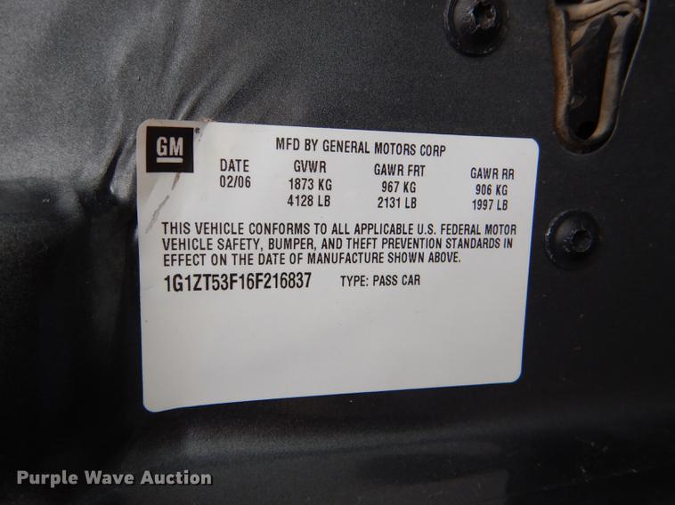 image for item DE0134 2006 Chevrolet Malibu LT