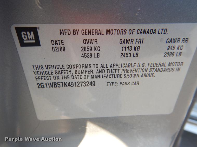 image for item DE0135 2009 Chevrolet Impala LS