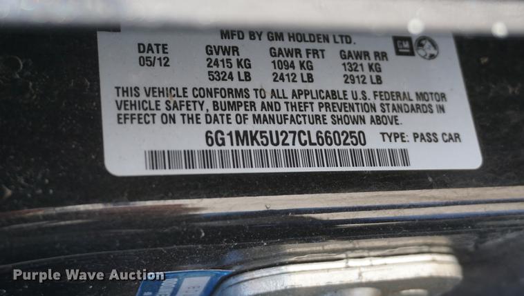 image for item DE3394 2012 Chevrolet Caprice Police