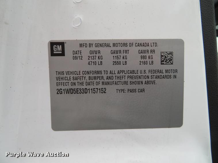 image for item DG3864 2013 Chevrolet Impala Police Cruiser