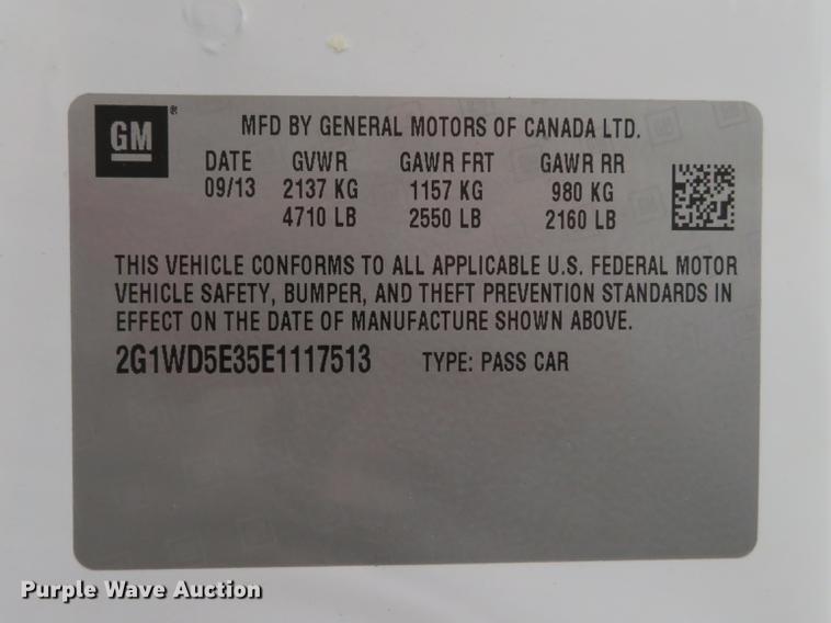 image for item DG3866 2014 Chevrolet Impala Police Cruiser