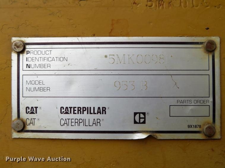 image for item DG3883 1993 Caterpillar 953B track loader