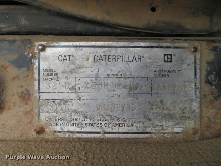 image for item DG3884 1999 Caterpillar 325B L excavator