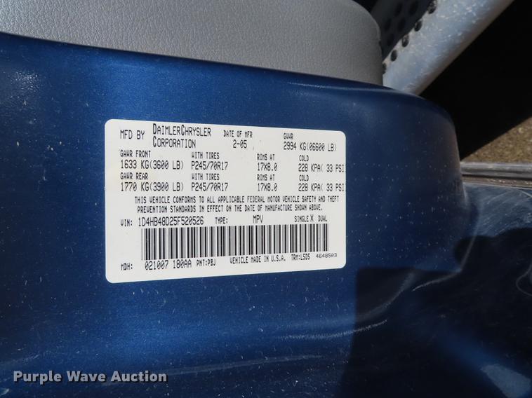 image for item DN9121 2005 Dodge Durango SUV