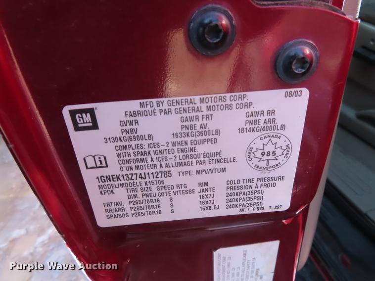 image for item DN9124 2004 Chevrolet Tahoe SUV