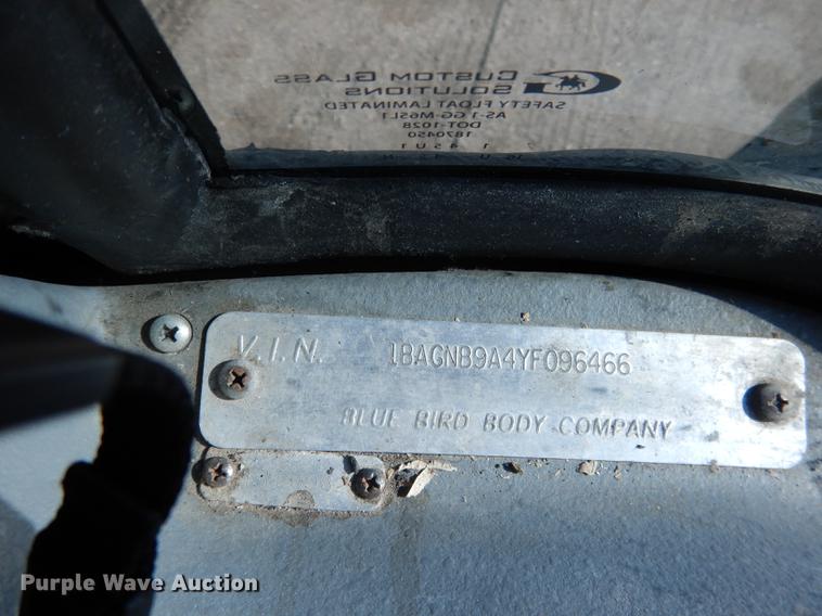 image for item FA9265 2000 Blue Bird LTC40 coach bus