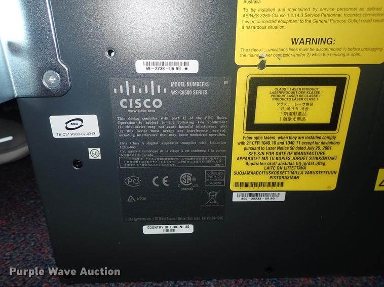 image for item FL9595 Cisco Systems WS-C6500-E network switch