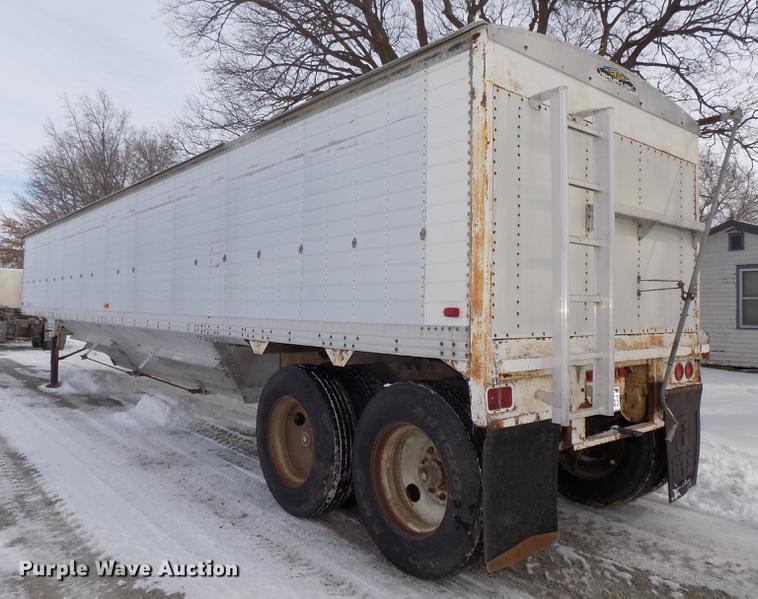 image for item DE7608 1980 Timpte double hopper bottom grain trailer
