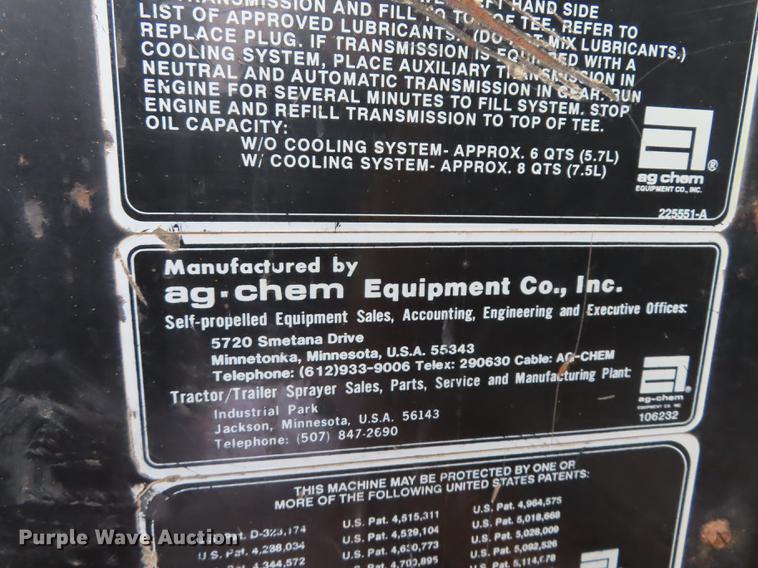 image for item DN9089 Ag-Chem TerraGator 1844 applicator cab and chassis