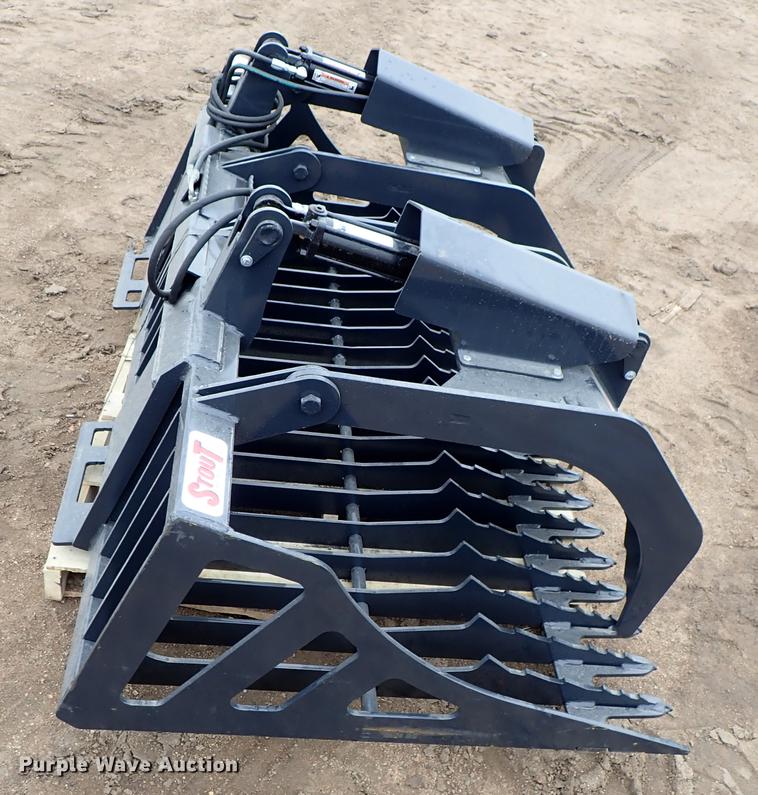 Stout rock grapple bucket in Kinsley, KS Item FL9615 sold Purple Wave