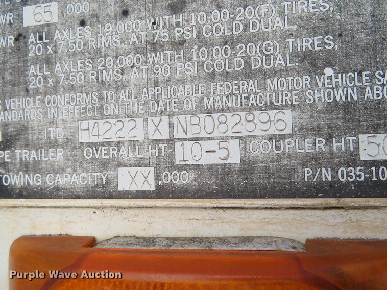 image for item DE8817 1992 Timpte Super Hopper double hopper bottom grain trailer