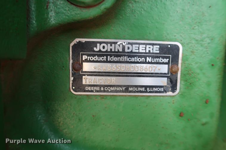 image for item DG3349 1987 John Deere 8650 4WD tractor