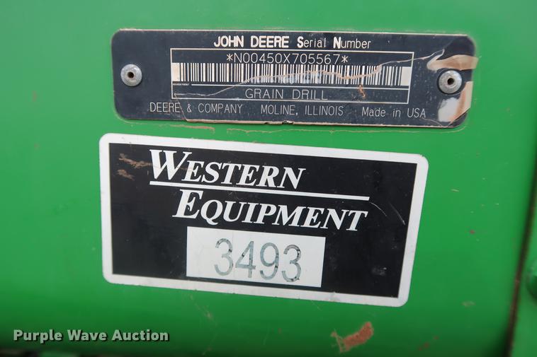 image for item DG3361 John Deere 450 grain drill