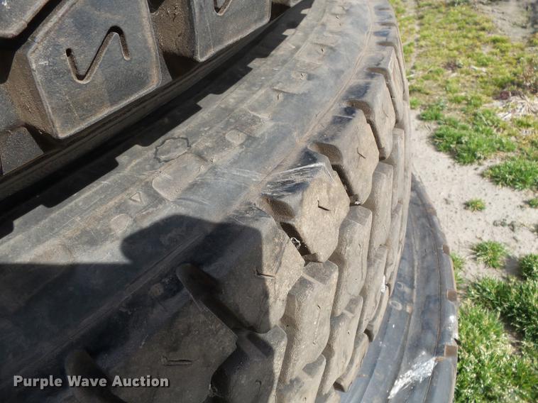 image for item CD9598 (4) 11R22.5 tires and wheels