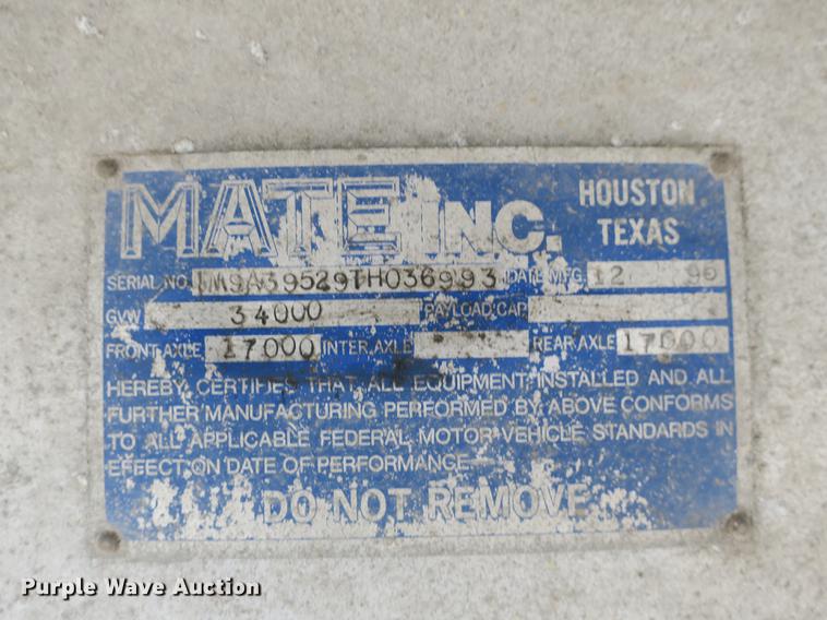 image for item DB8885 1996 Mate end dump trailer