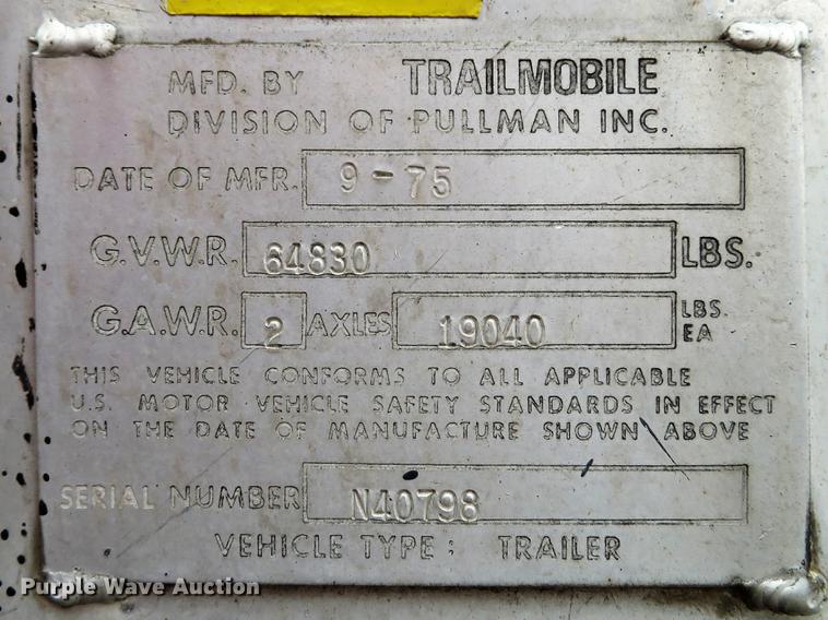 image for item DG3880 1976 Trailmobile T43I1CAF-1 tank trailer