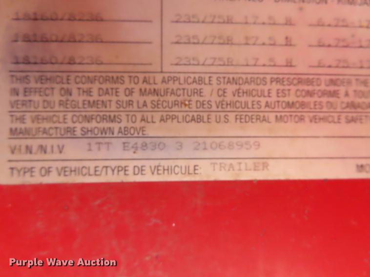 image for item DN9115 2002 Transcraft DTL3000 drop deck trailer