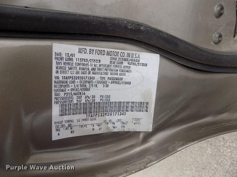 image for item DB4913 2002 Ford Taurus