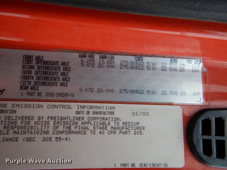 image for item DE0106 2003 Sterling LT7500 dump truck