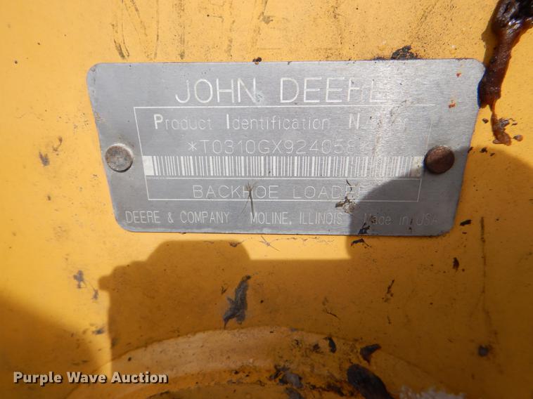 image for item DE0112 2003 John Deere 310G backhoe