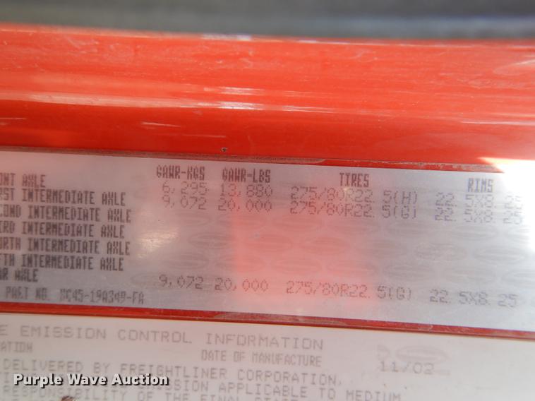 image for item DE0114 2003 Sterling LT7500 dump truck