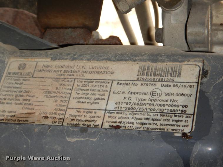 image for item DE0116 2002 New Holland TS100 tractor