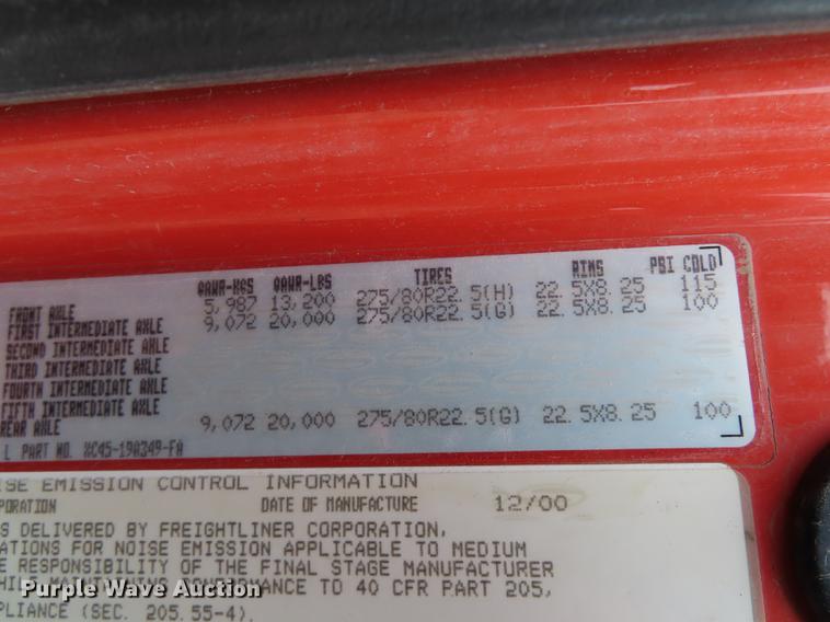 image for item DN9096 2001 Sterling LT7500 dump truck